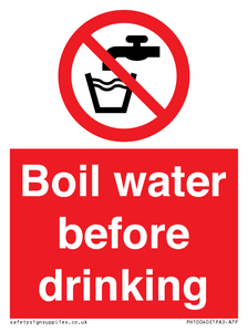 Boil water before drinking